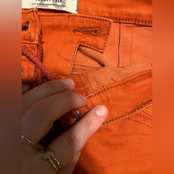 We The Free Bright Orange Women's Flare Jeans - Picture 3 of 10